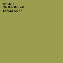 #9A9D4E - Barley Corn Color Image